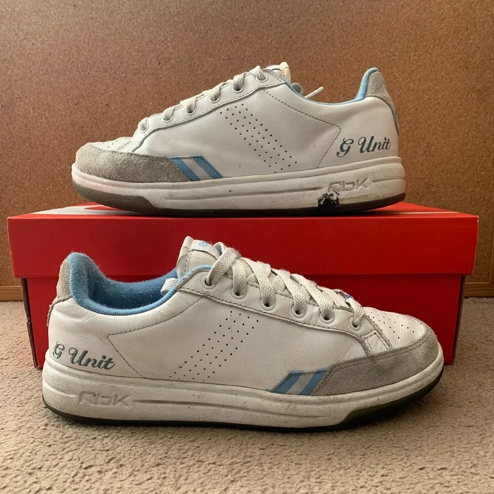 Reebok G Unit G6 "White/Light Blue" - Size 6 - Picture 1 of 12